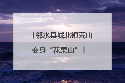 邻水县城北镇荒山变身“花果山”